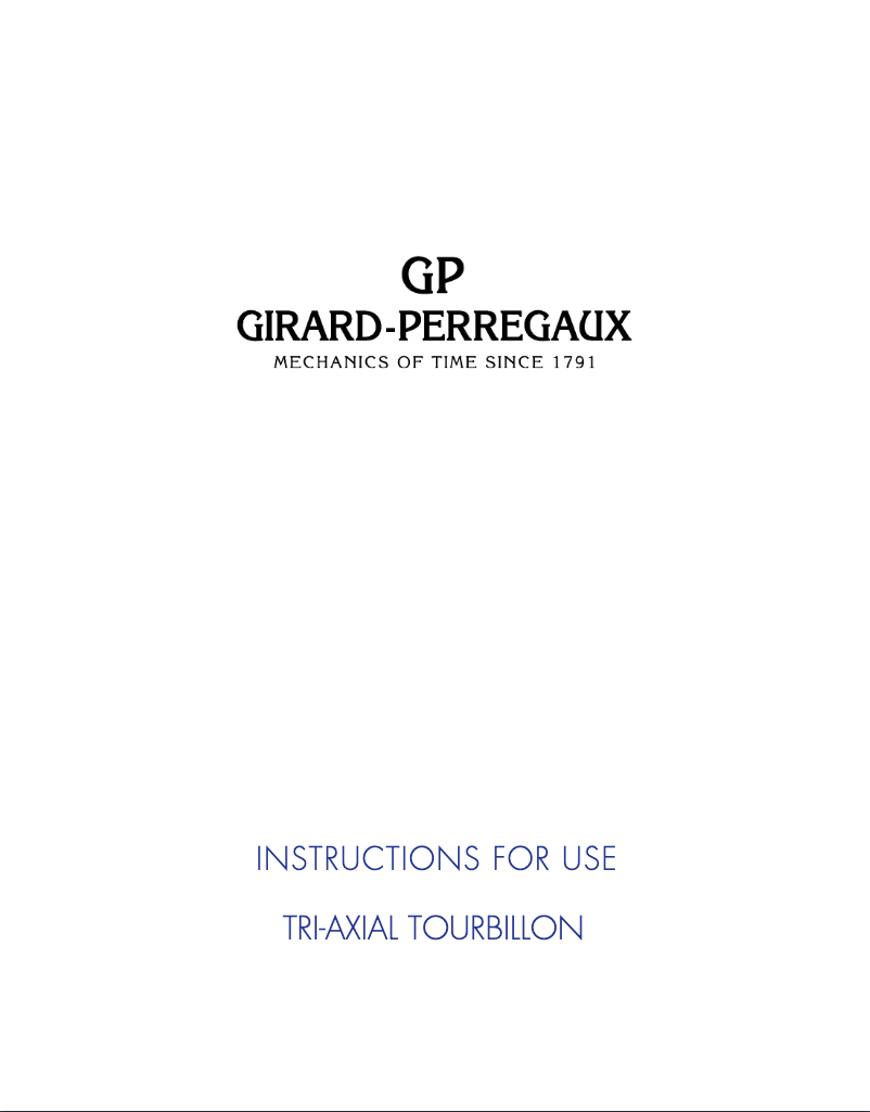 Página 1 del manual Manual de usuario Girard-Perregaux Bridges 99815-53-153-BA6A