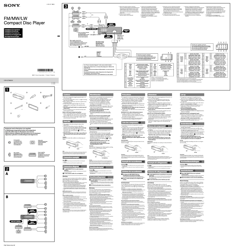 Imagen de la primera página del manual del dispositivo CDX-GT660UV