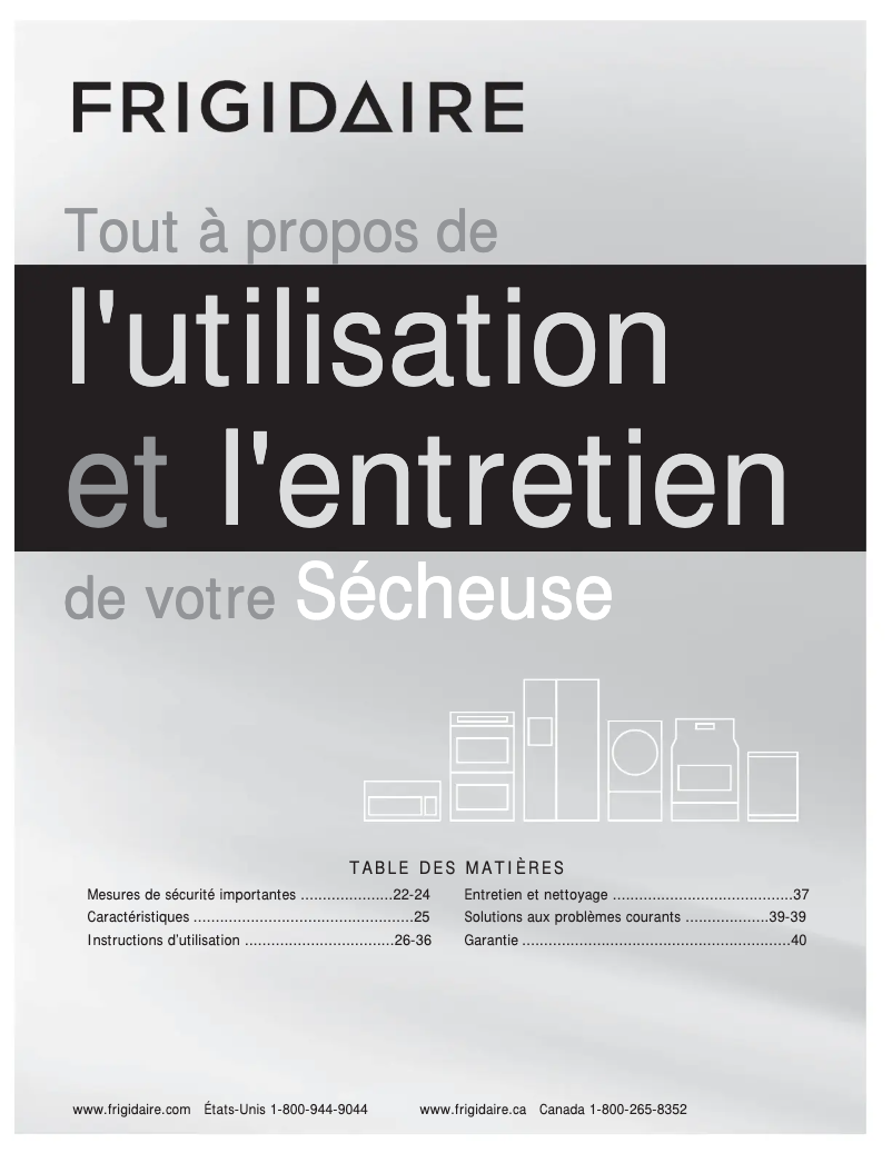 Imagen de la primera página del manual del dispositivo FASG7074NR