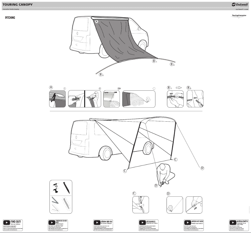 Imagen de la primera página del manual del dispositivo Touring Canopy