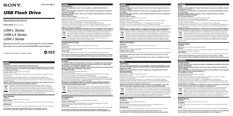 Imagen de la primera página del manual del dispositivo USM4GLX