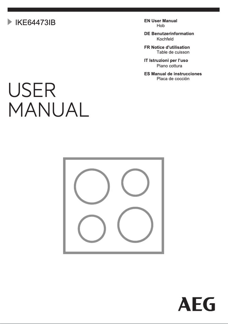 Página nº 1 - Manual de usuario AEG IKE64473IB