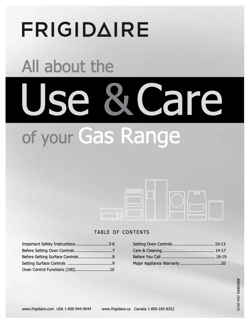 Imagen de la primera página del manual del dispositivo FFGF3011LB