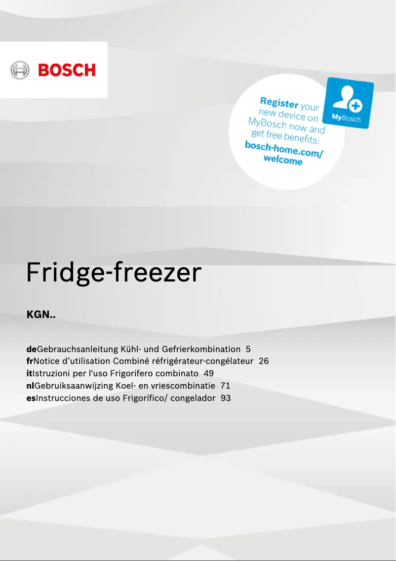 Imagen de la primera página del manual del dispositivo KGN39VI3B