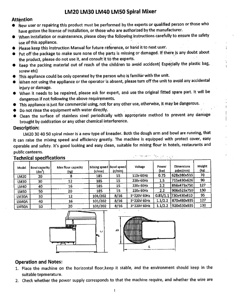 Imagen de la primera página del manual del dispositivo LM50