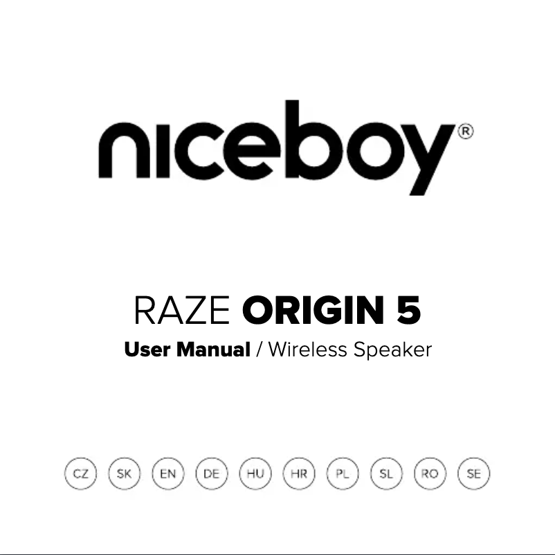 Página 1 del manual Manual de usuario Niceboy RAZE ORIGIN 5