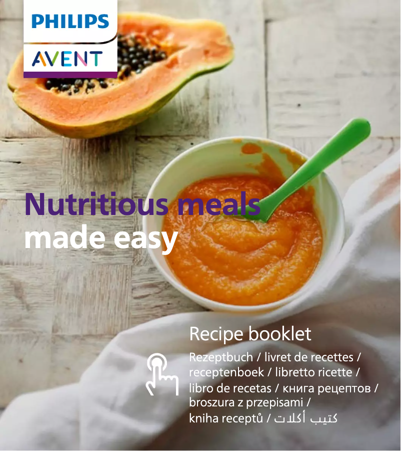 Imagen de la primera página del manual del dispositivo Avent SCF885