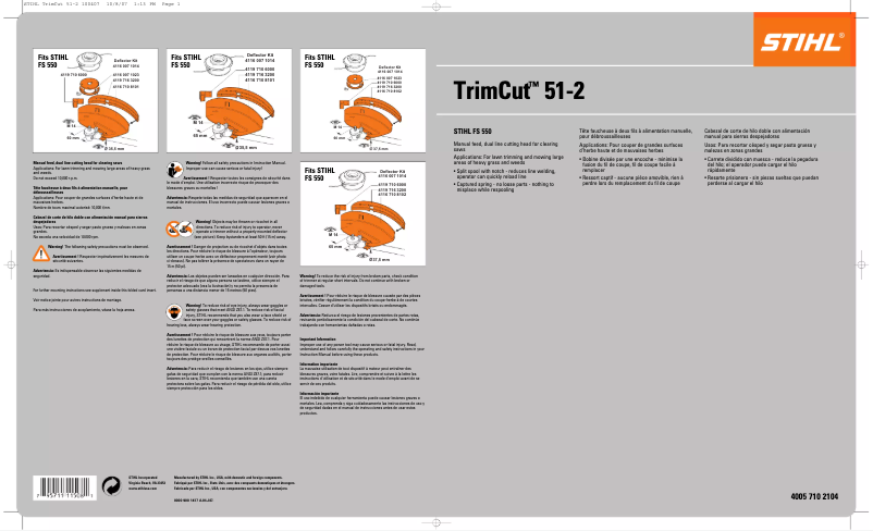 Página 1 del manual Manual de usuario Stihl TrimCut 51-2