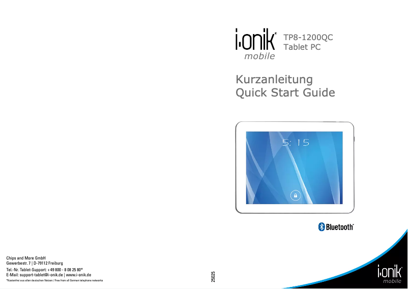 Página nº 1 - Manual de usuario i-onik TP8-1200QC