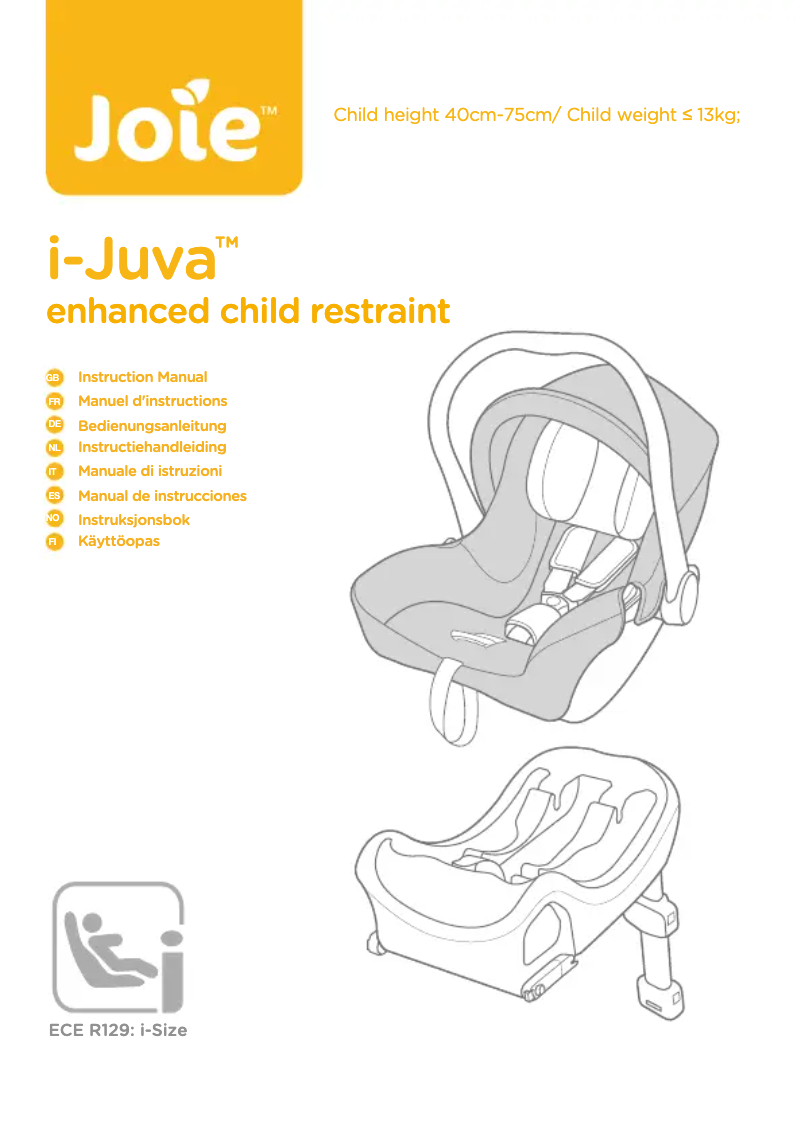 Página 1 del manual Manual de usuario Joie i-Juva