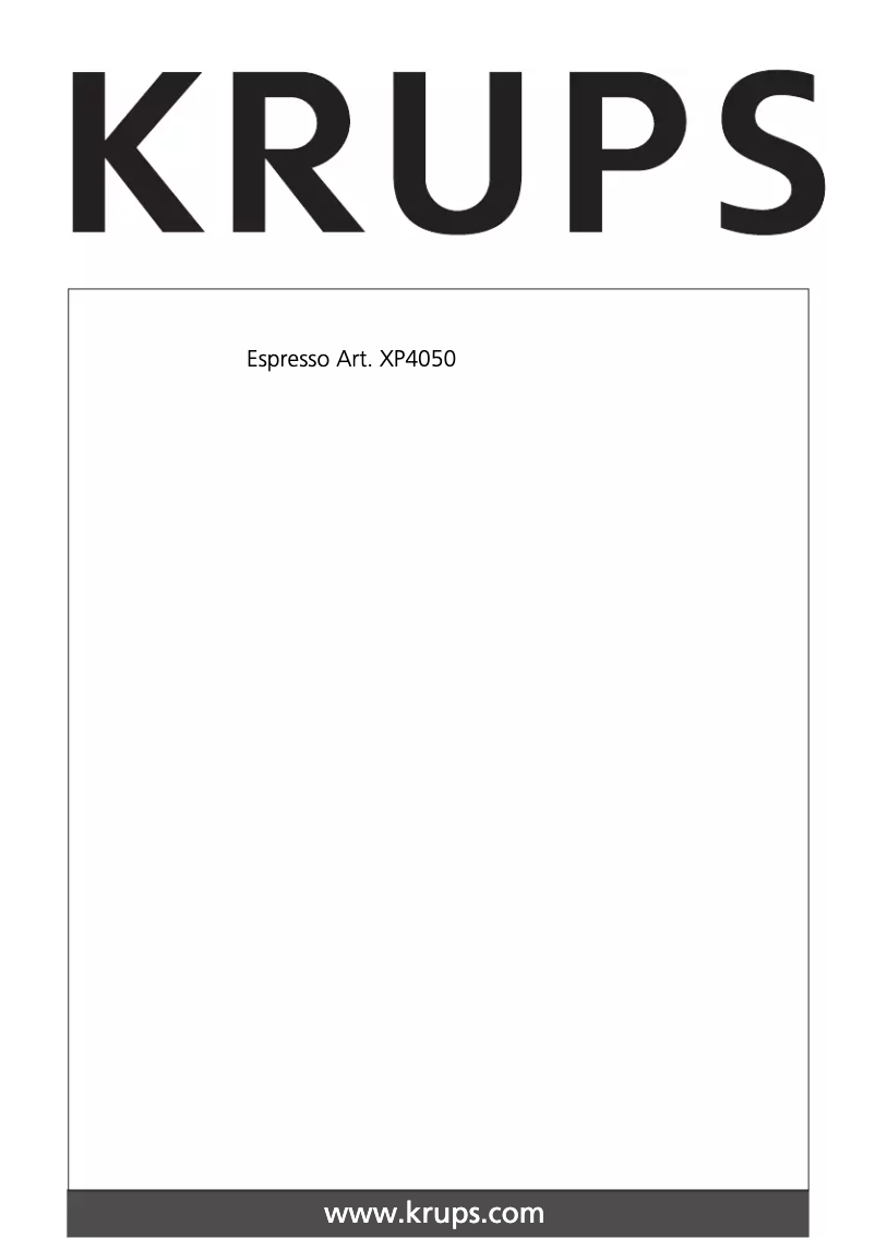 Página 1 del manual Manual de usuario Krups XP4050
