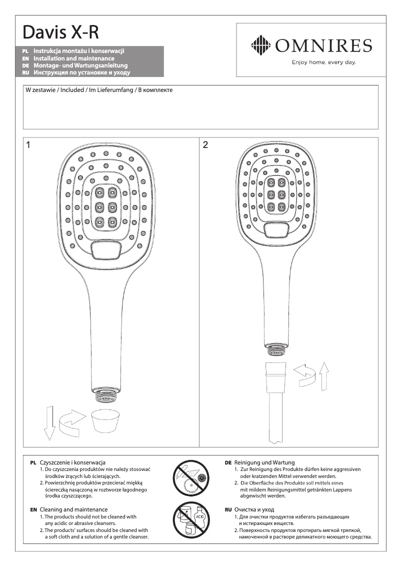 Imagen de la primera página del manual del dispositivo Davis X-R