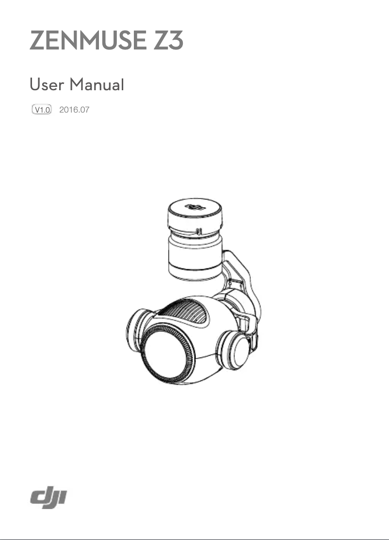 Página 1 del manual Manual de usuario DJI Zenmuse Z3