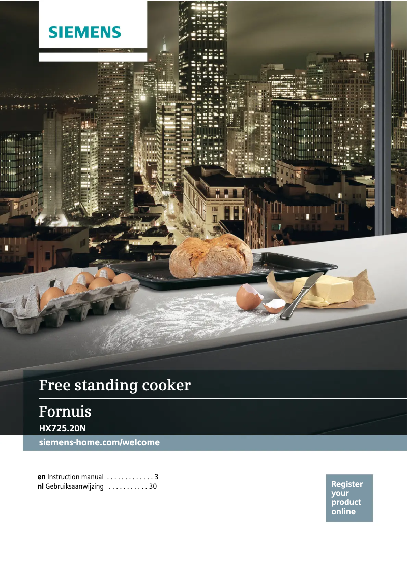 Imagen de la primera página del manual del dispositivo HX725220N