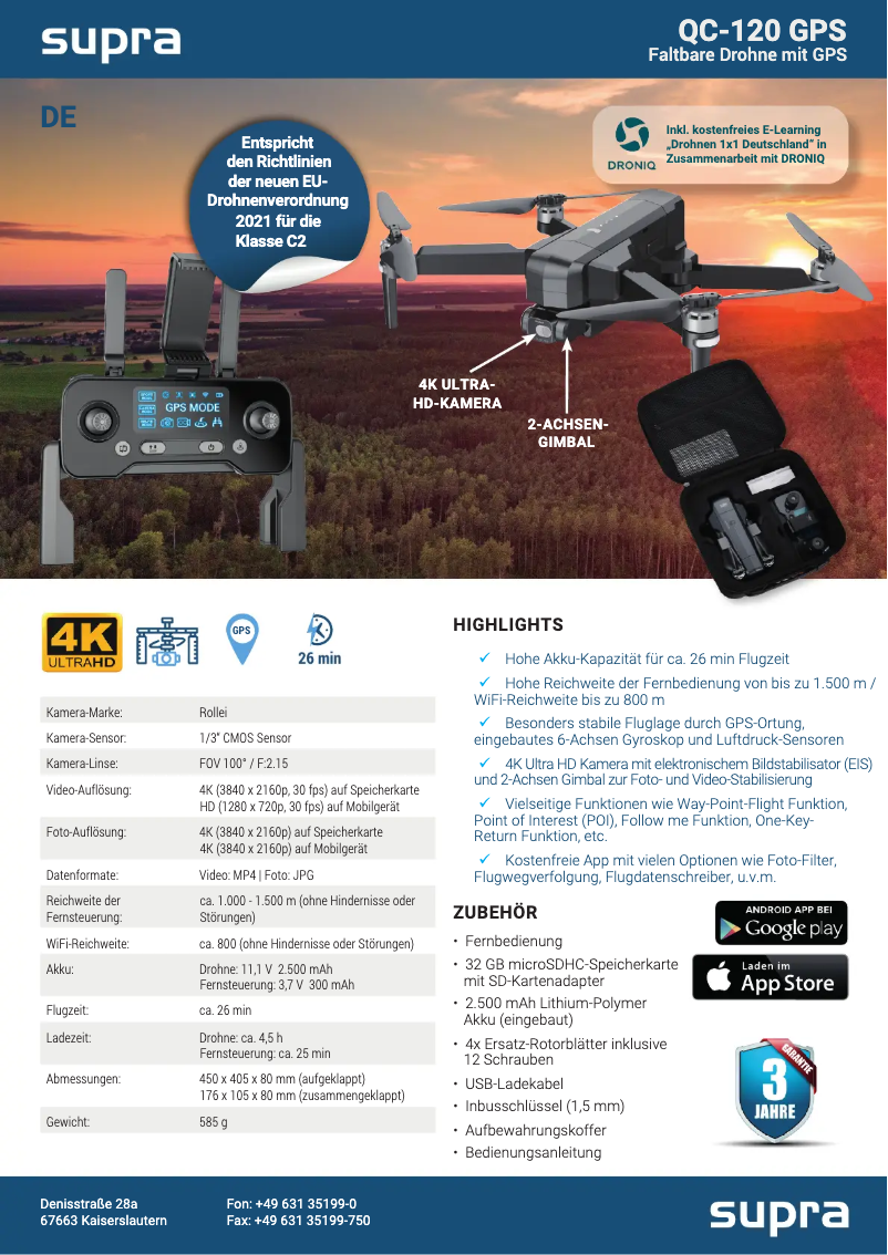 Imagen de la primera página del manual del dispositivo QC-120GPS