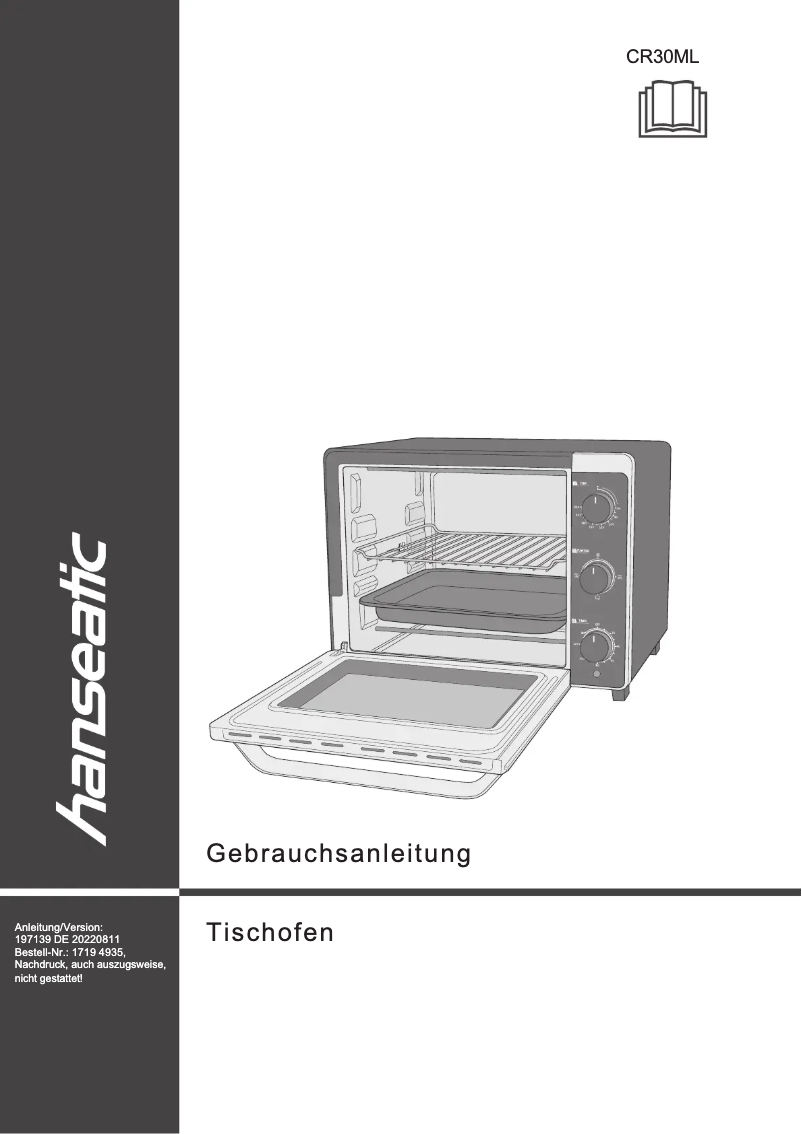 Imagen de la primera página del manual del dispositivo CR30ML
