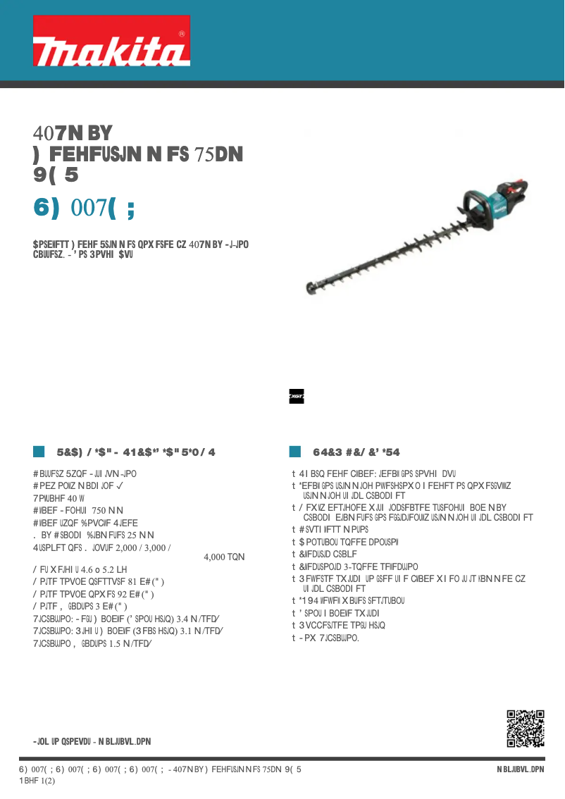 Imagen de la primera página del manual del dispositivo UH007GZ