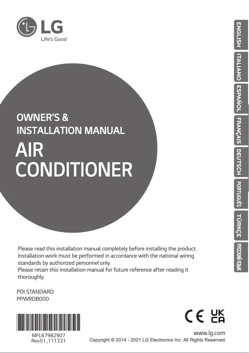 Imagen de la primera página del manual del dispositivo PPWRDB000