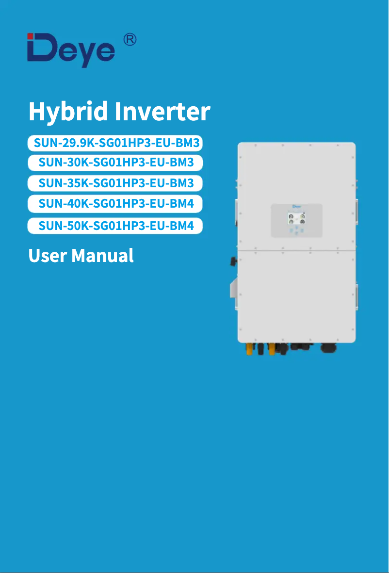 Página 1 del manual Manual de usuario Deye SUN-35K-SG01HP3-EU-BM3