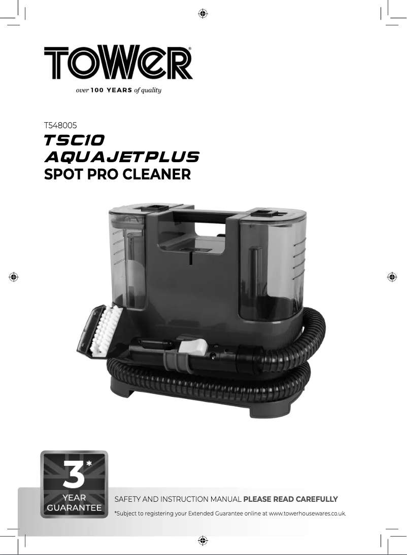 Página 1 del manual Manual de usuario Tower AquaJet Plus TSC10