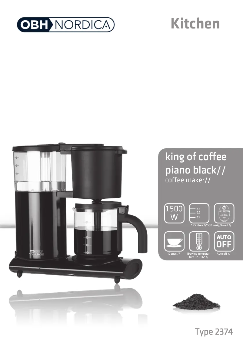 Imagen de la primera página del manual del dispositivo King of Coffee