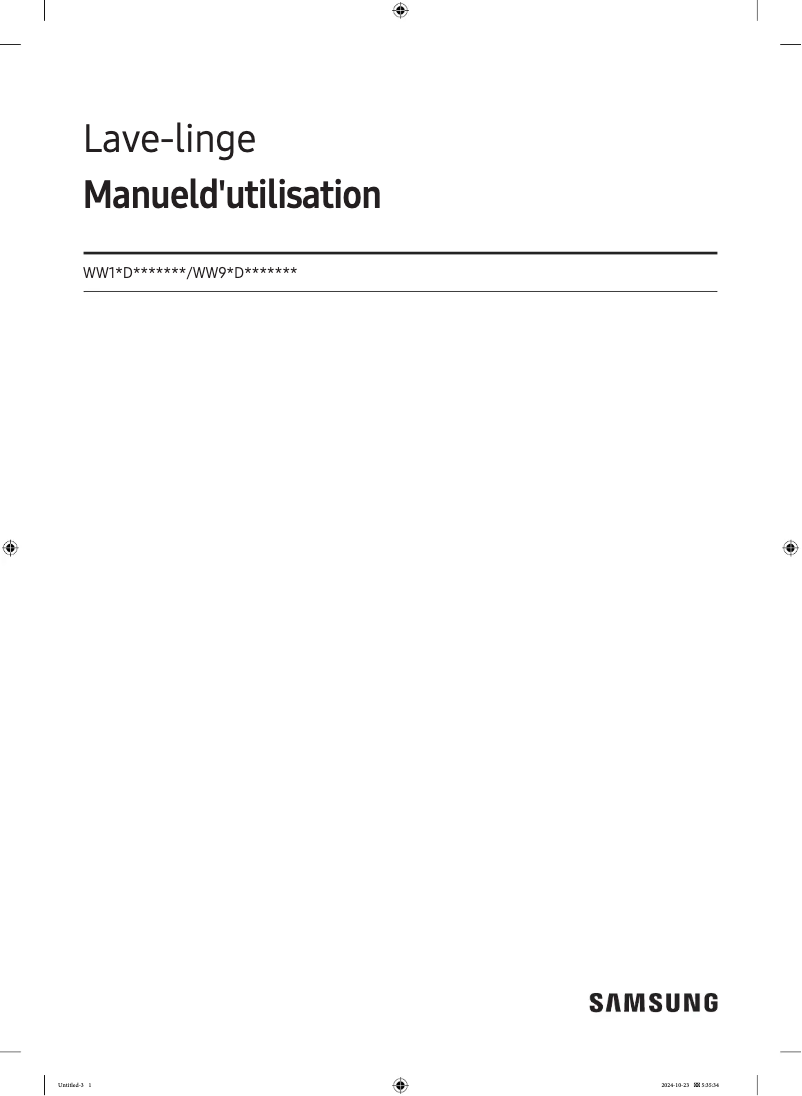 Imagen de la primera página del manual del dispositivo WW90DG6U8FLB