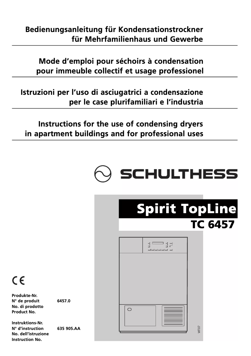 Imagen de la primera página del manual del dispositivo Spirit TC 6457