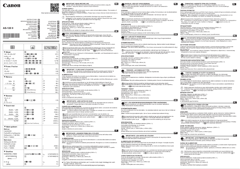 Imagen de la primera página del manual del dispositivo AS-120 II