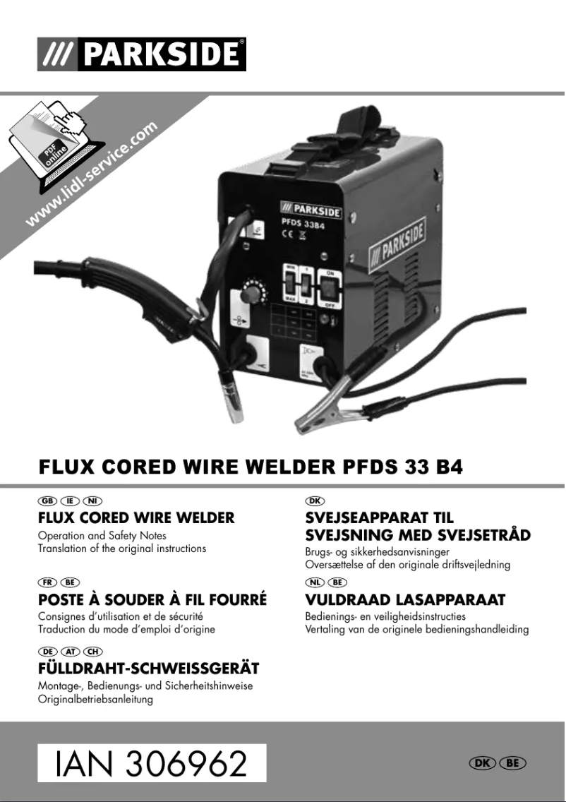 Página 1 del manual Manual de usuario Parkside PFDS 33 B4