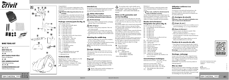 Página nº 1 - Manual de usuario Crivit IAN 340584