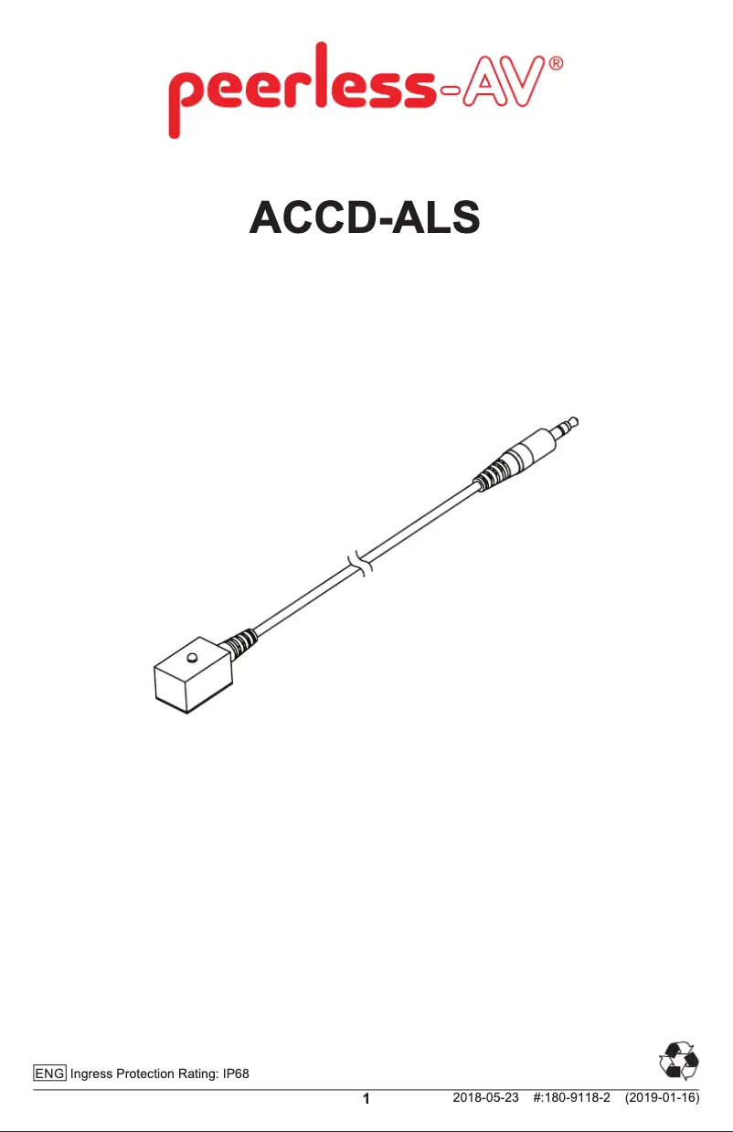Imagen de la primera página del manual del dispositivo ACCD-ALS