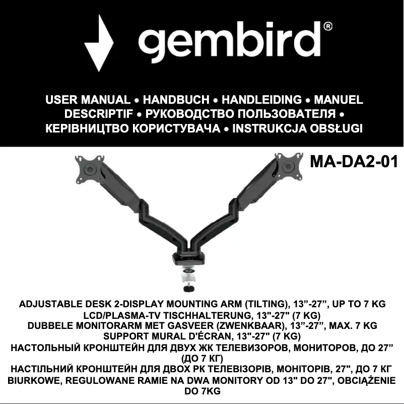 Página 1 del manual Manual de usuario Gembird MA-DA2-01