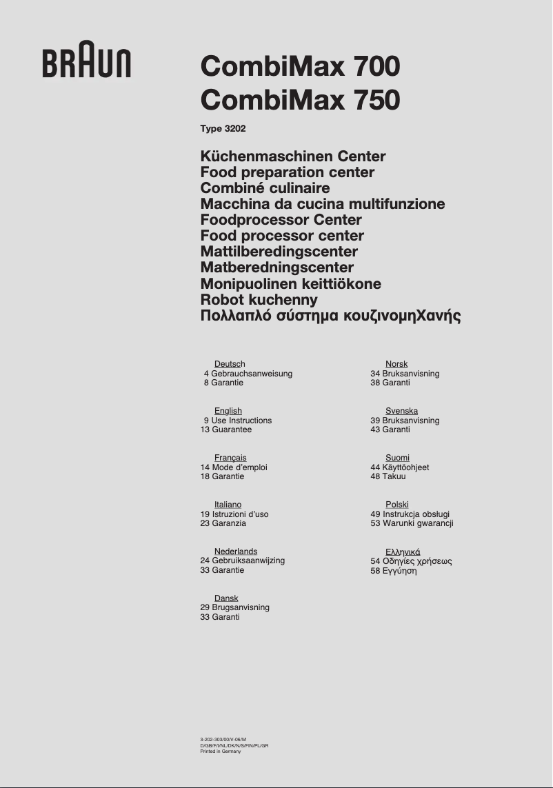 Página 1 del manual Manual de usuario Braun CombiMax 750