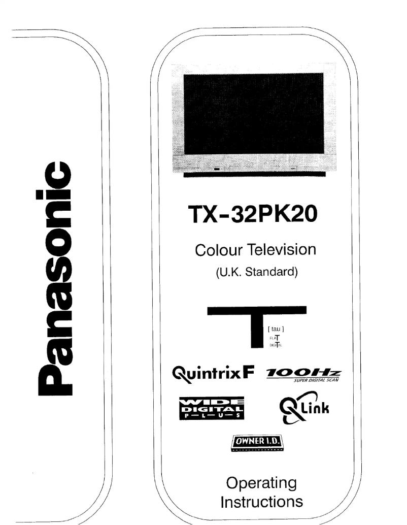 Página nº 1 - Manual de usuario Panasonic TX-32PK20