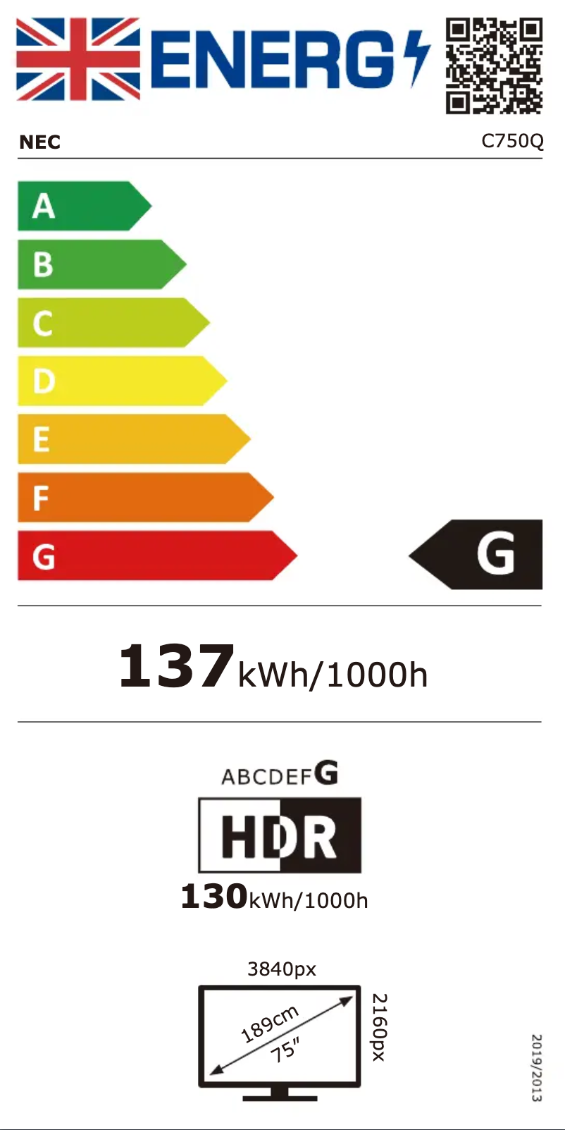 Imagen de la primera página del manual del dispositivo MultiSync C750Q