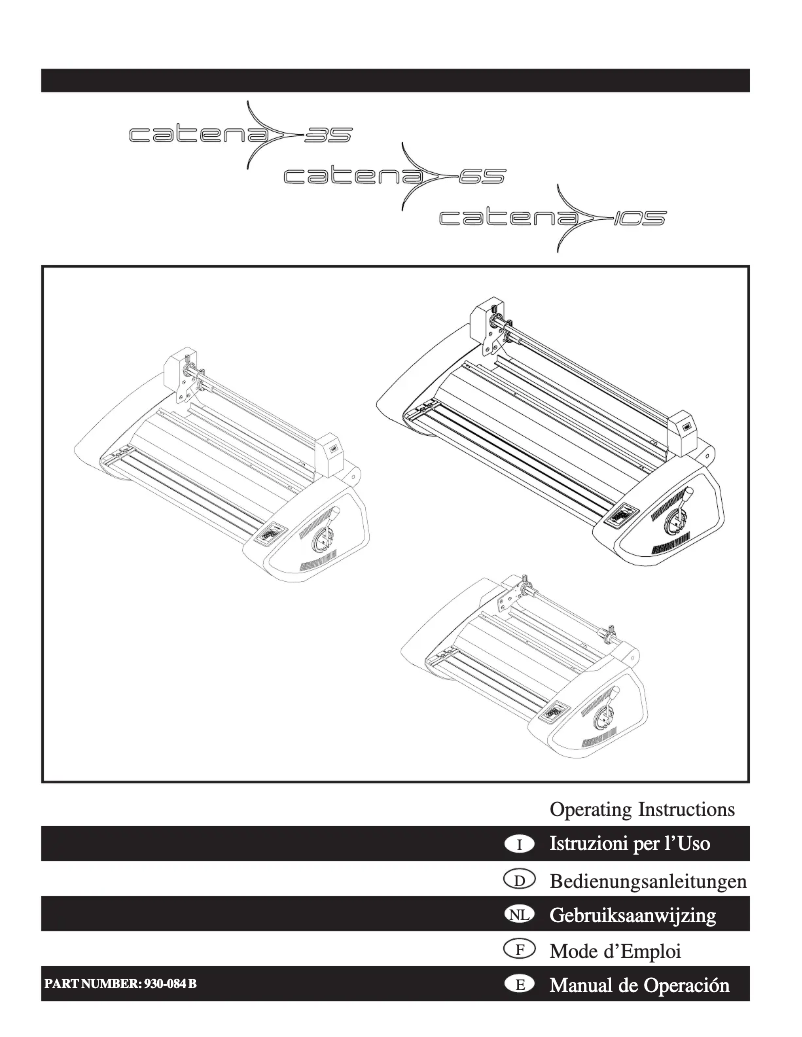 Página nº 1 - Manual de usuario GBC Catena 35