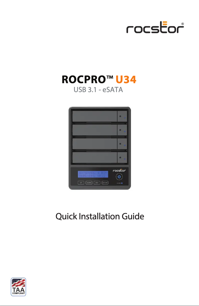 Imagen de la primera página del manual del dispositivo Rocpro U34