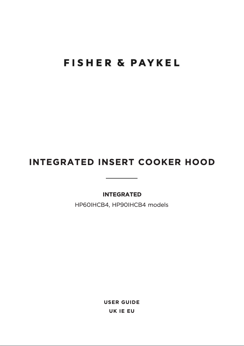 Página 1 del manual Manual de usuario Fisher & Paykel HP60IHCB4