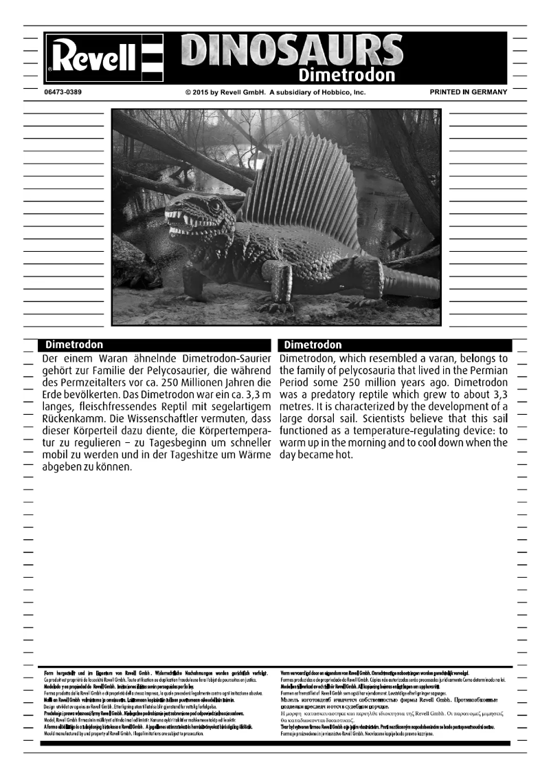 Imagen de la primera página del manual del dispositivo Dimetrodon