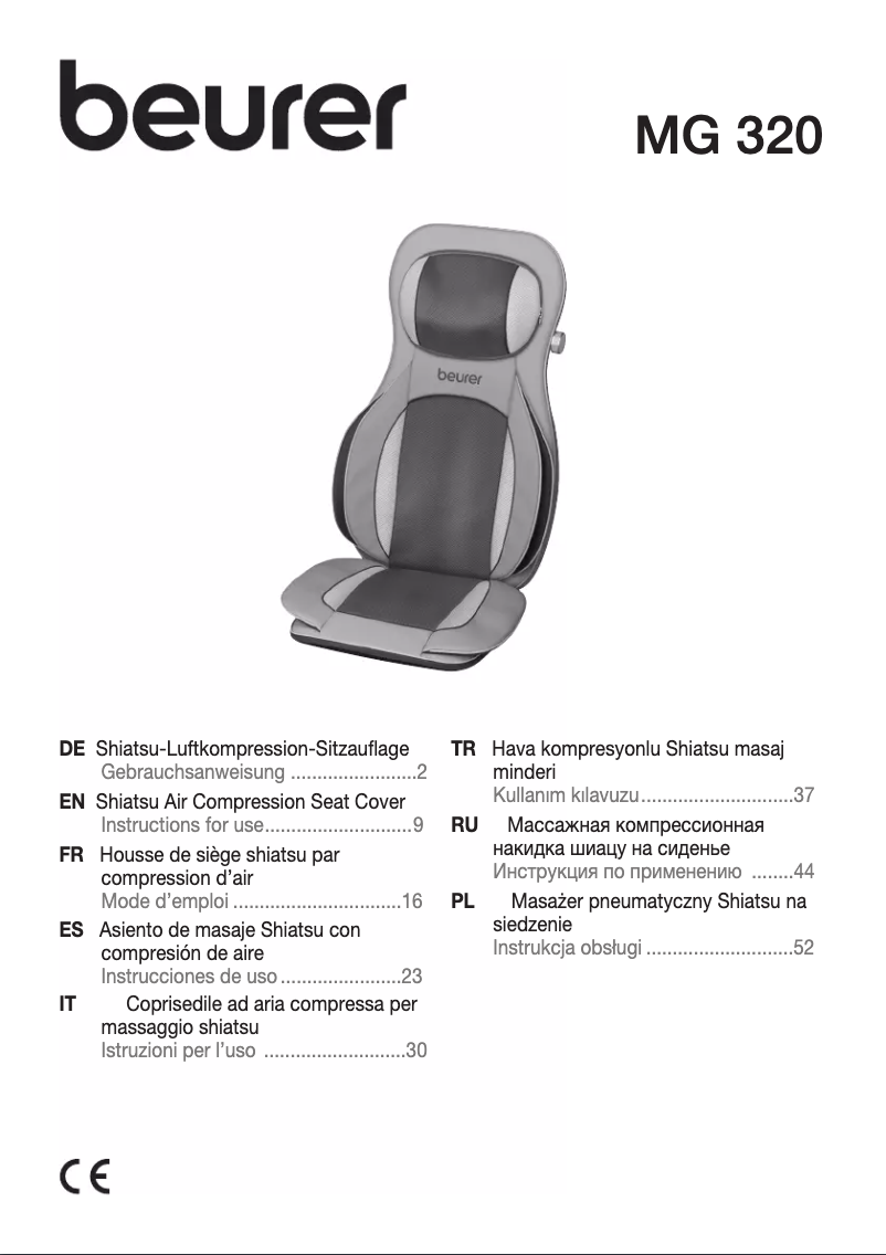 Página 1 del manual Manual de usuario Beurer MG320