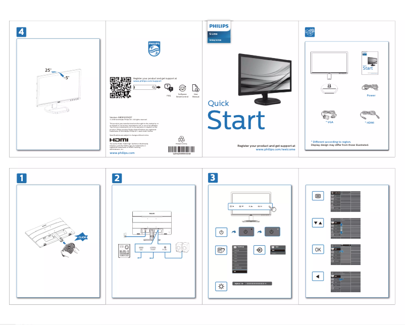 Página 1 del manual Guía de inicio rápido Philips 191S8LHSB2
