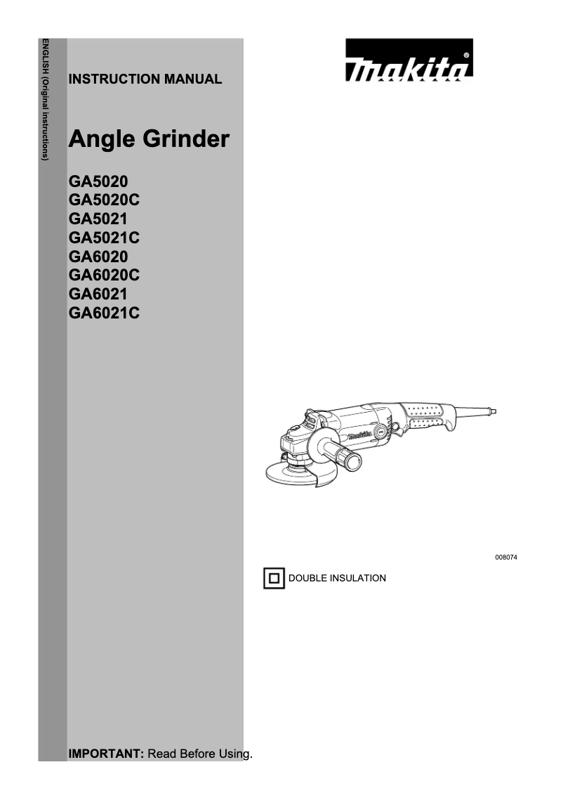 Imagen de la primera página del manual del dispositivo GA5021