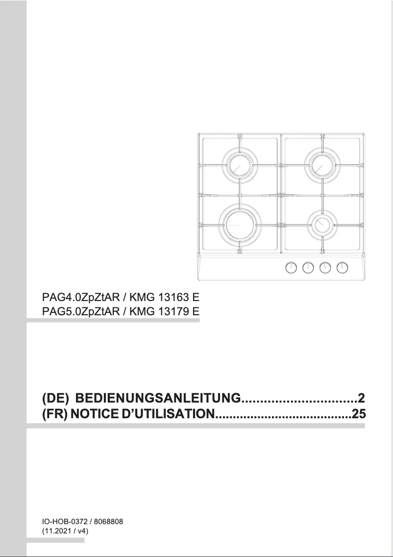 Imagen de la primera página del manual del dispositivo KMG 13179 E