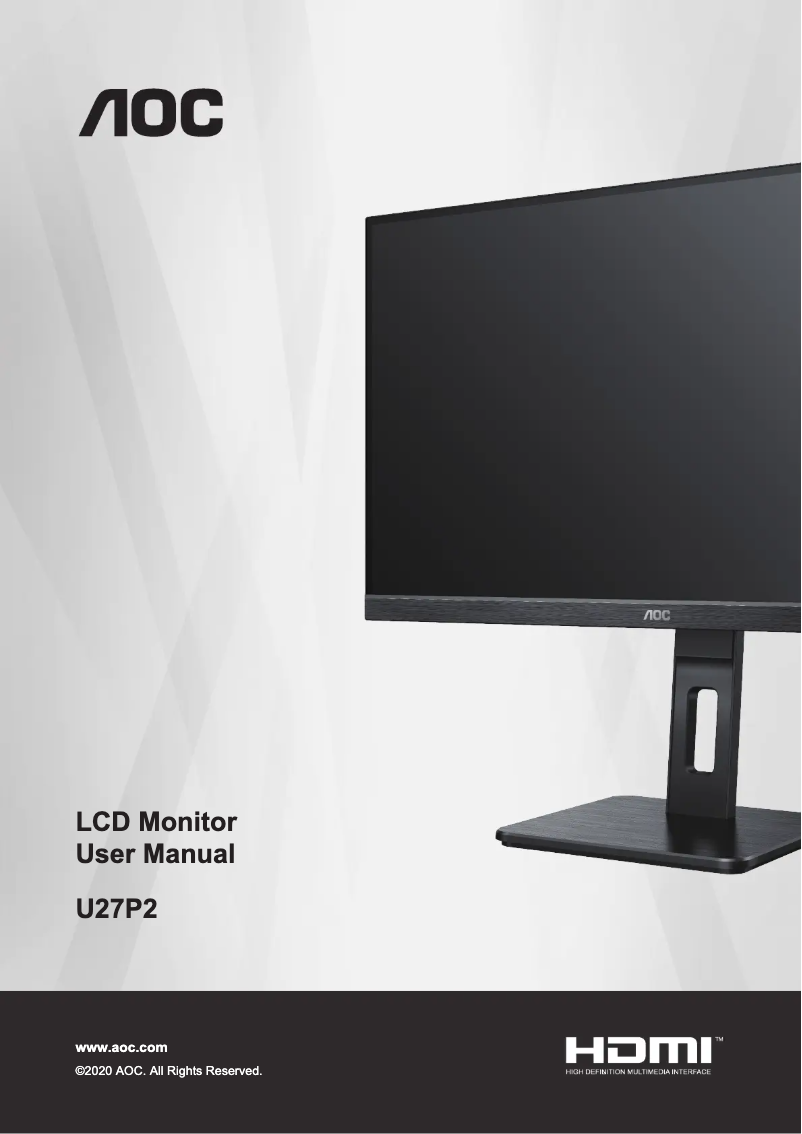 Imagen de la primera página del manual del dispositivo U27P2