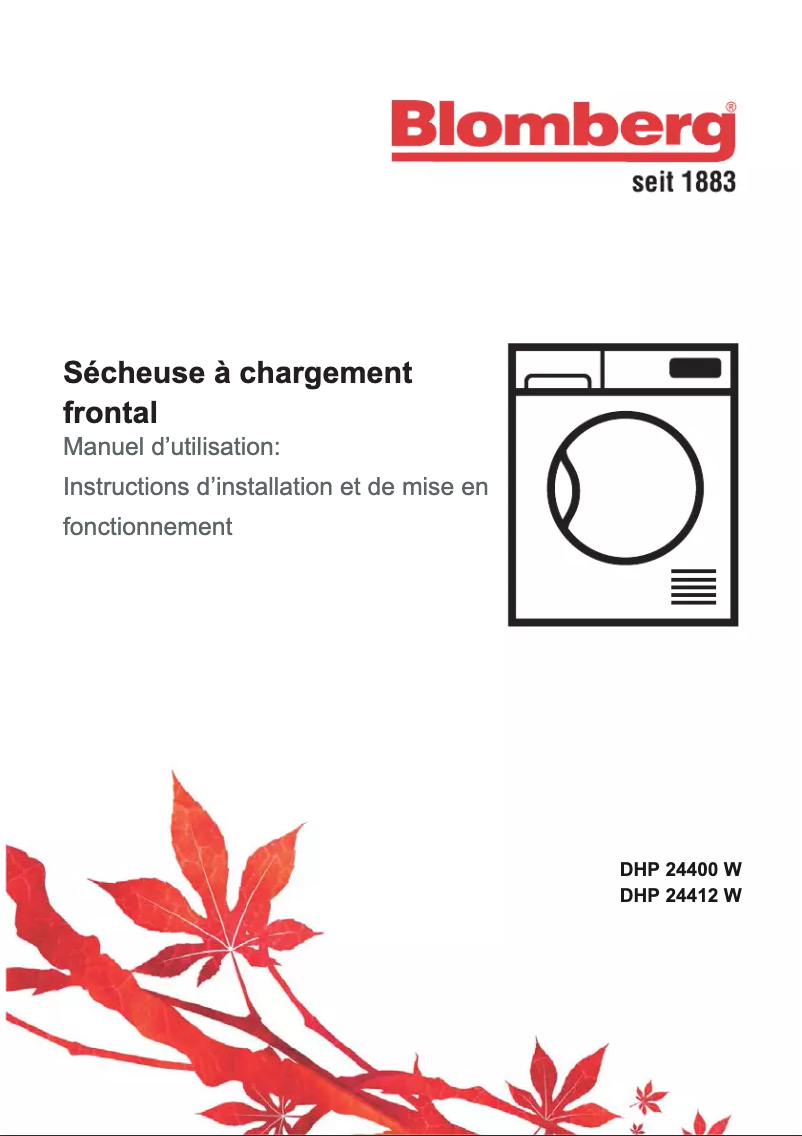 Imagen de la primera página del manual del dispositivo DHP24400W