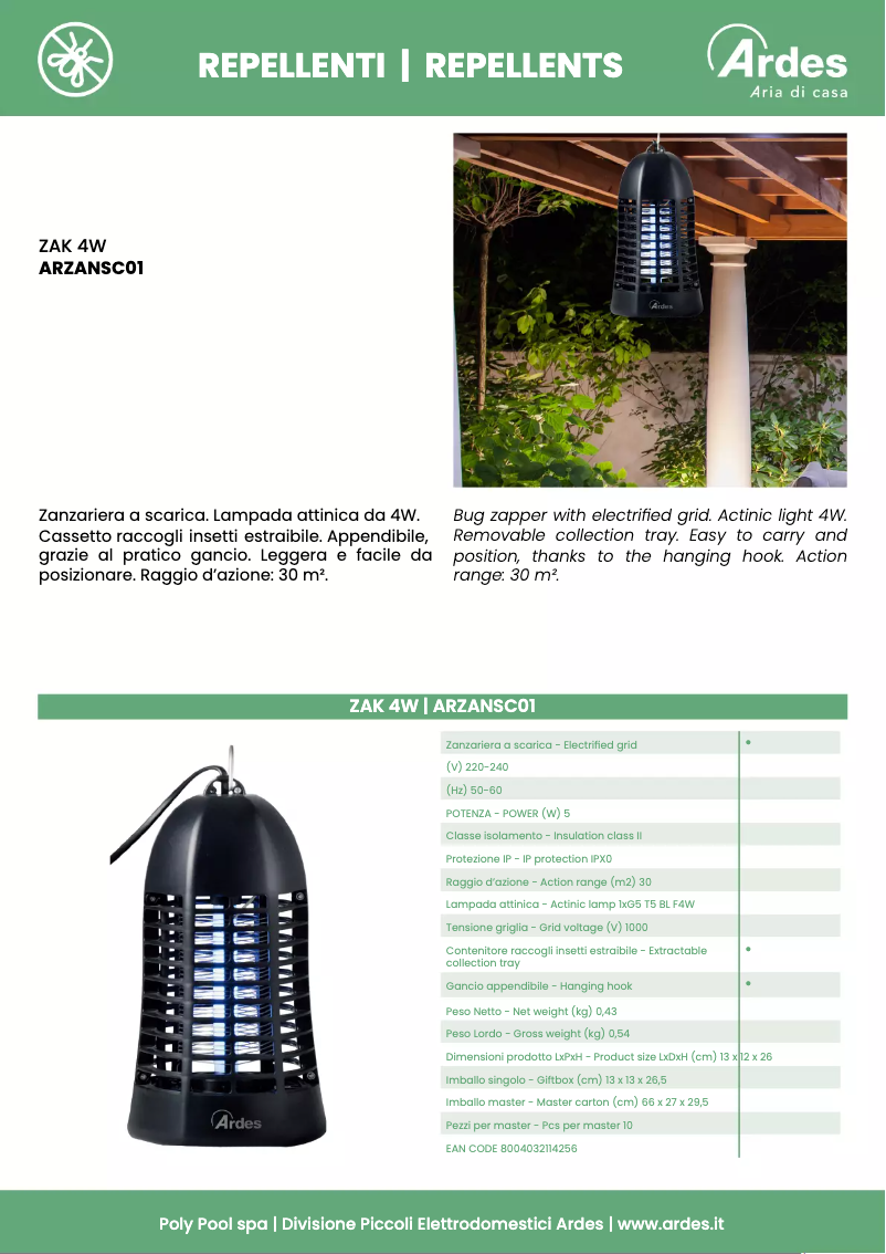 Página nº 1 - Ficha técnica Ardes ARZANSC01