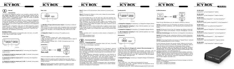 Página nº 1 - Manual de usuario Icy Box IB-SPL1023