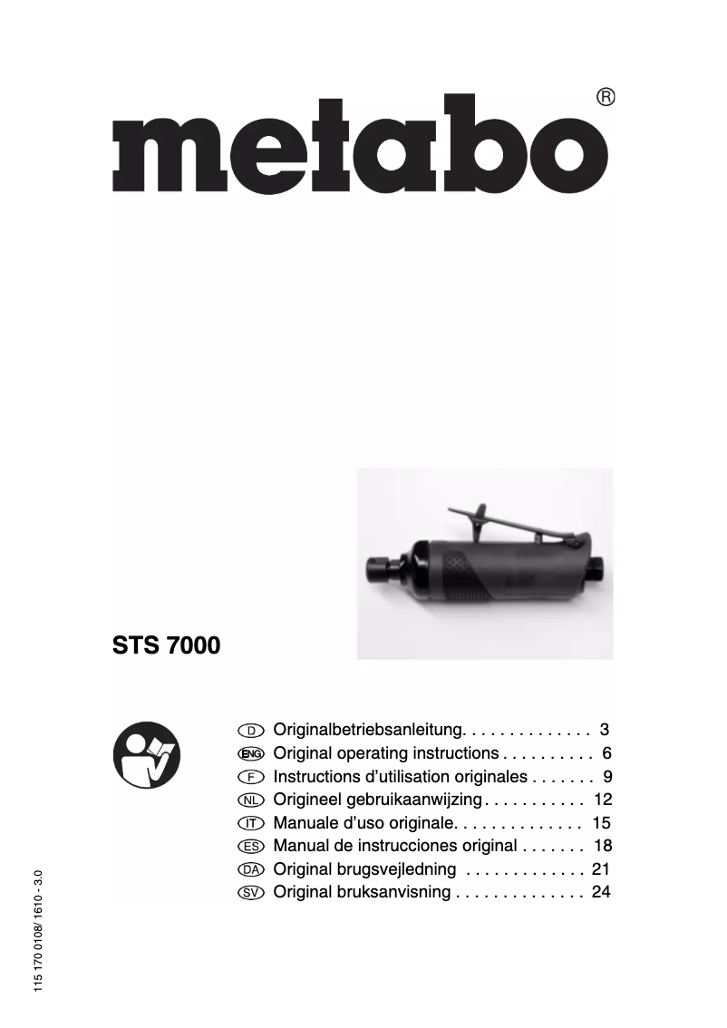 Imagen de la primera página del manual del dispositivo STS 7000