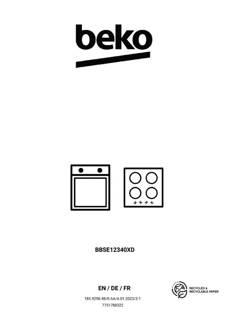 Imagen de la primera página del manual del dispositivo BBSE12340XD