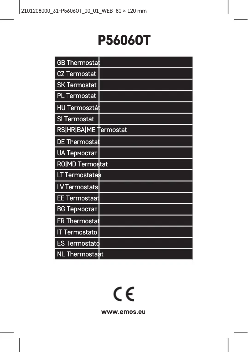 Imagen de la primera página del manual del dispositivo P5606OT